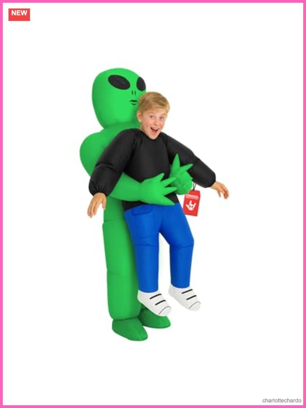 Inflatable Alien Costume for Kids with Built-in Fan